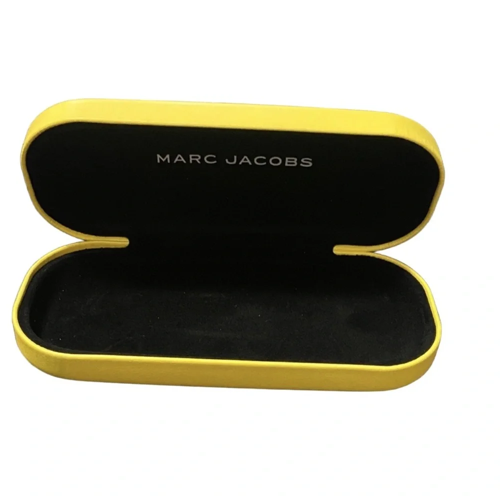Marc Jacobs Yellow Eyeglasses Sunglasses Hard Case with Dust Cloth
